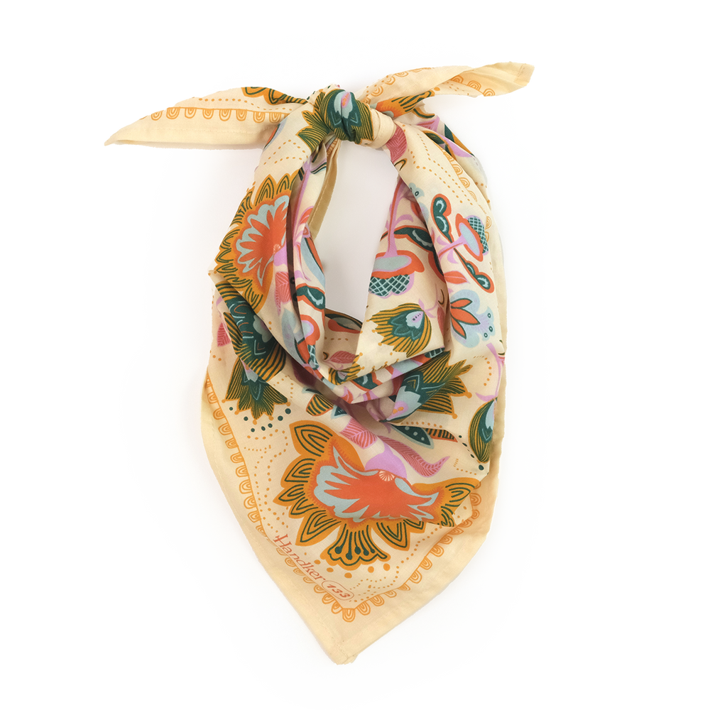The Ingrid Colorful Cream Bandana