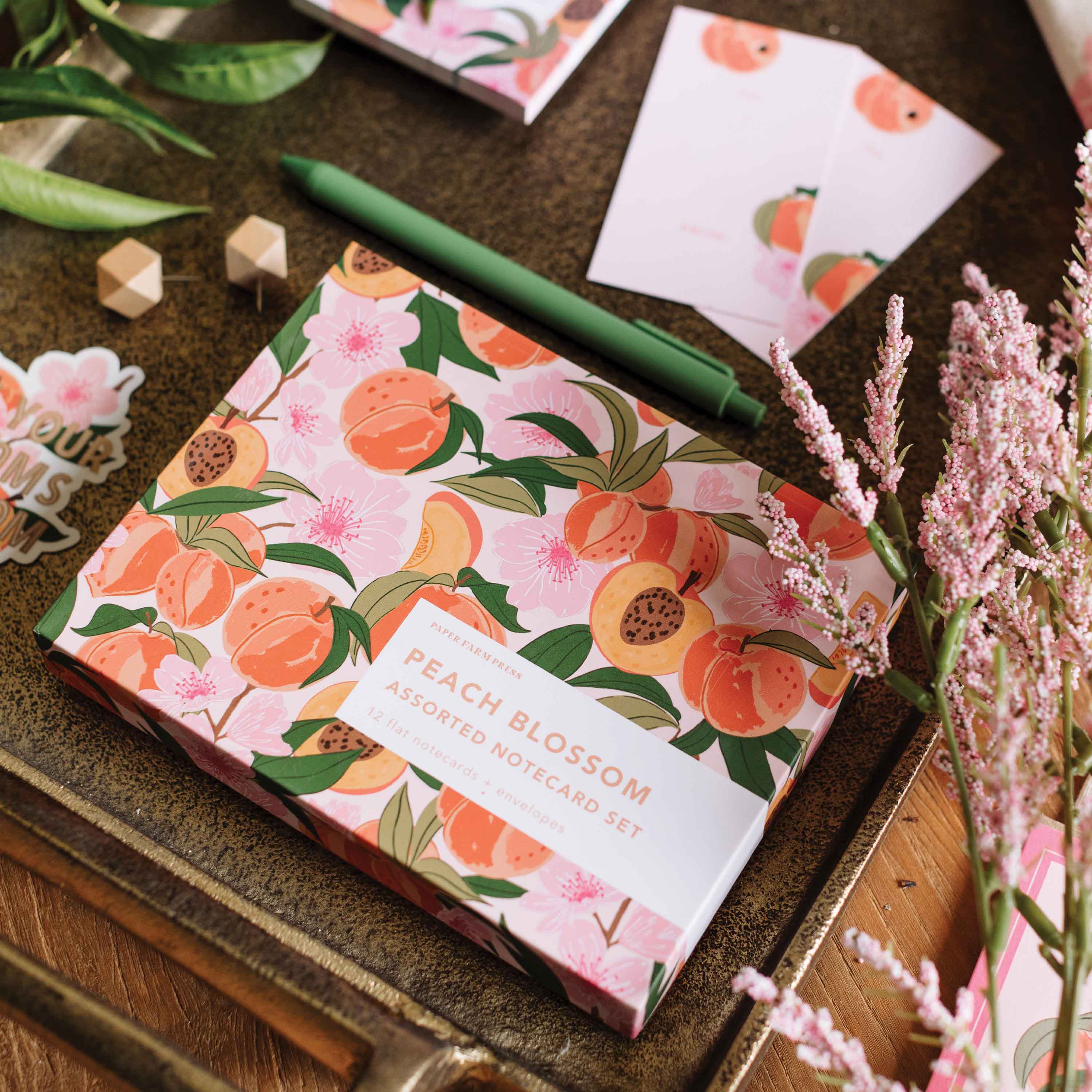Peach Blossom Assorted Notecard Set