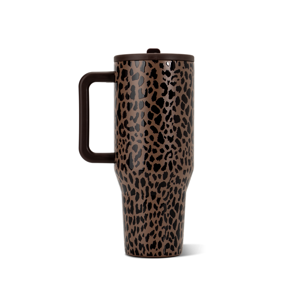 Brown Leopard 40oz Traveler Tumbler by Hydrojug