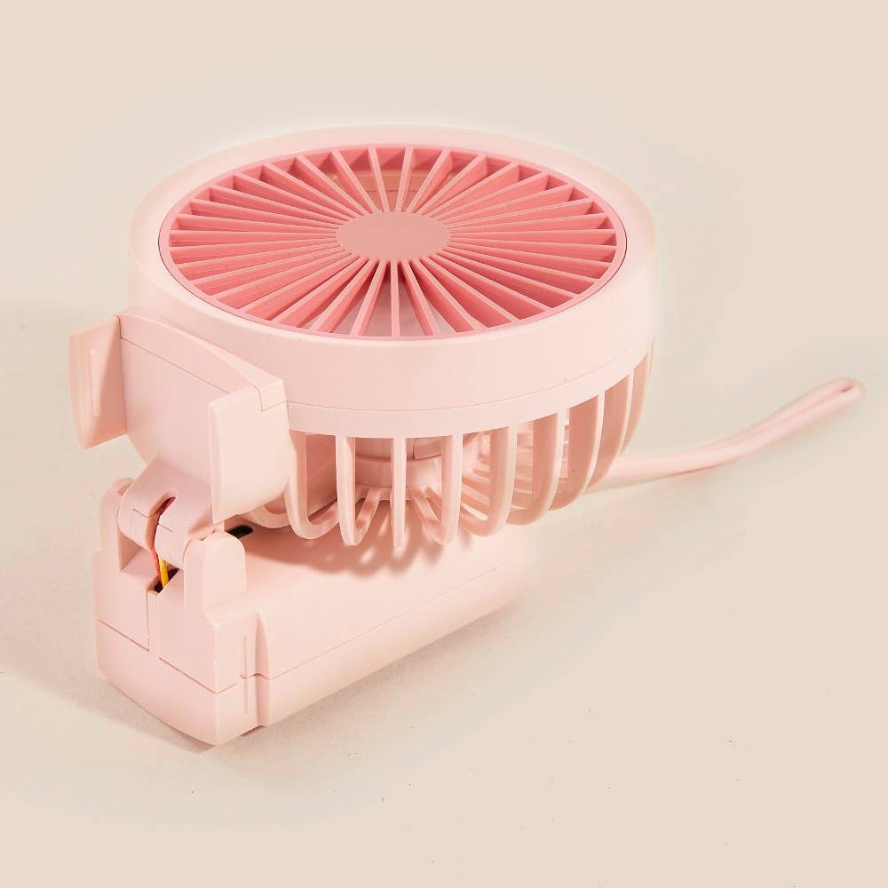 Pink Mini Collapsable Desktop Usb Fan