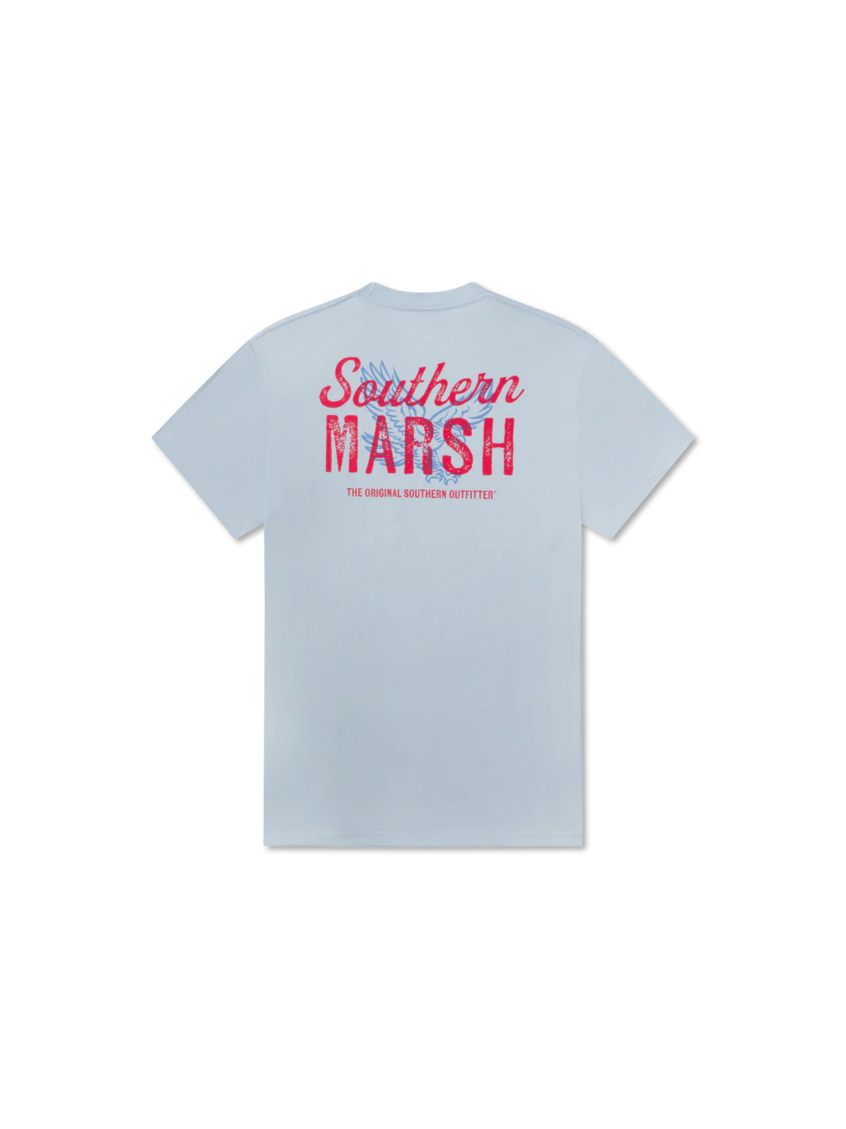 Light blue t-shirt with 'Southern Marsh' logo and an eagle 