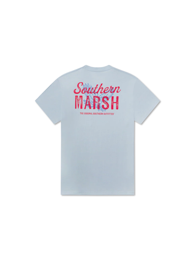 Light blue t-shirt with 'Southern Marsh' logo and an eagle 
