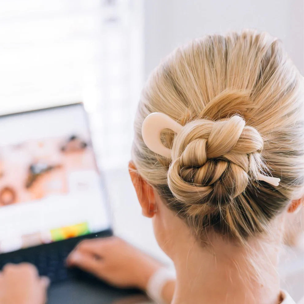 Almond Beige French Hair Pin