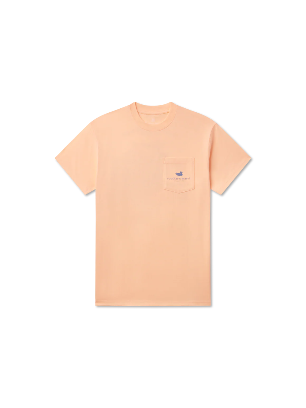 Light orange t-shirt with a small logo on pocket