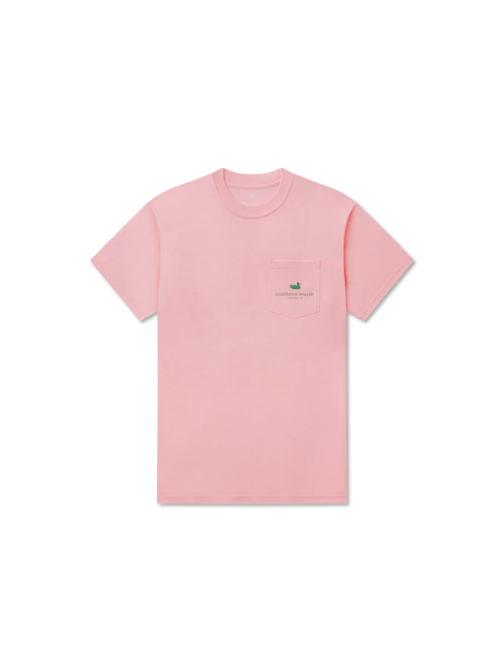 Pink t-shirt with a small logo on pocket 