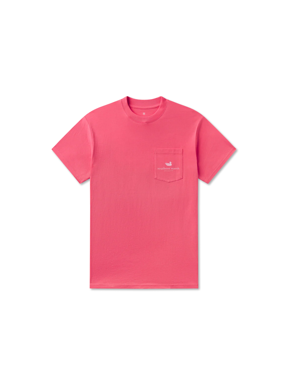 Pink t-shirt with a small pocket logo