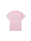 Pink t-shirt with a small logo on pocket 