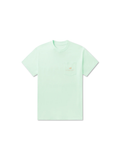 Light green t-shirt with small logo on pocket