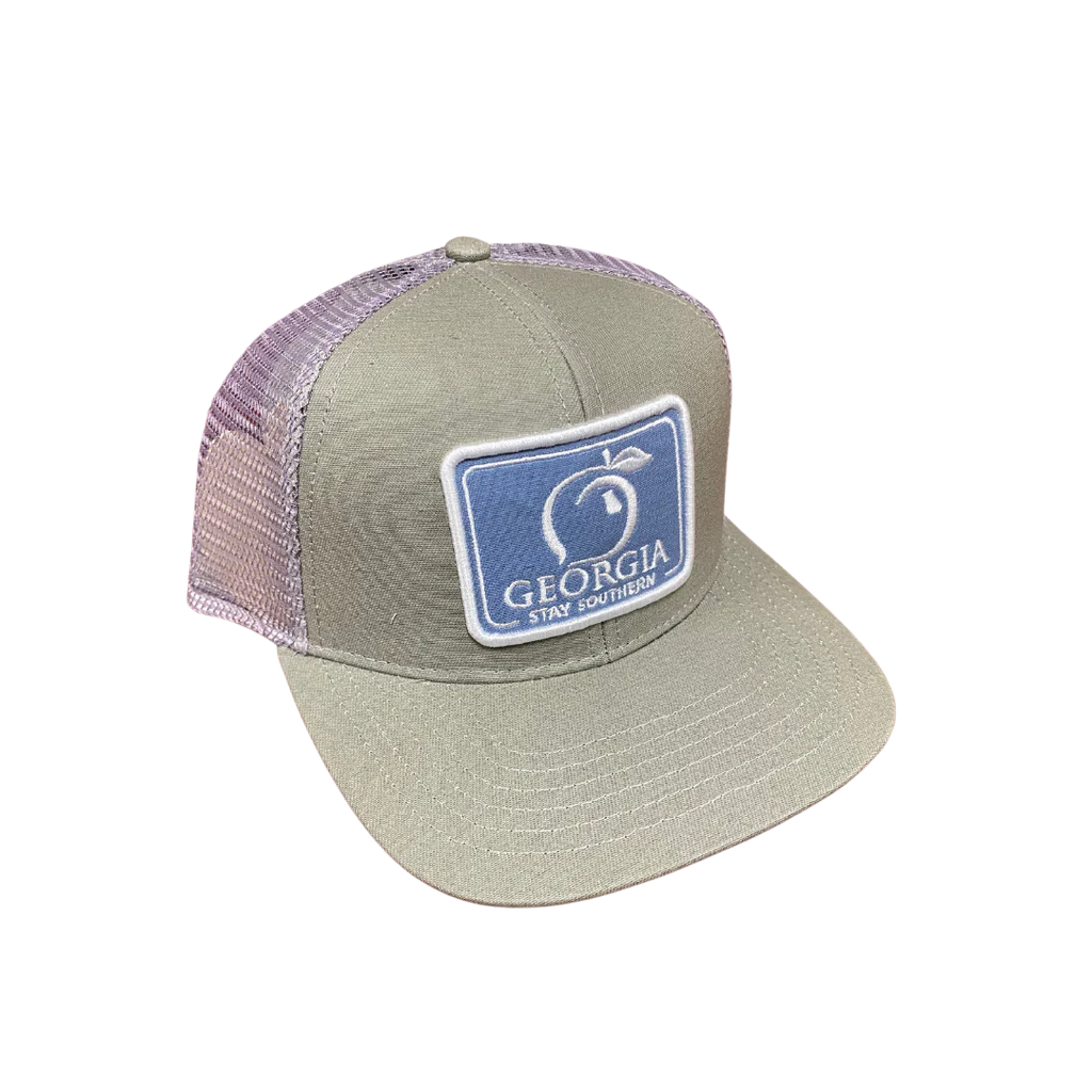 Georgia Patch Stay Southern Trucker Hat in Deep Water by Peach State Pride