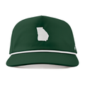Green cap with a white Georgia outline  
