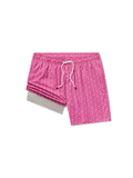 Pink shorts with summer pattern and liner underneath 