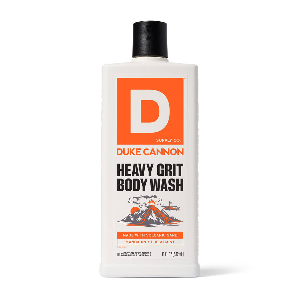 Duke Cannon Heavy Grit Body Wash bottle