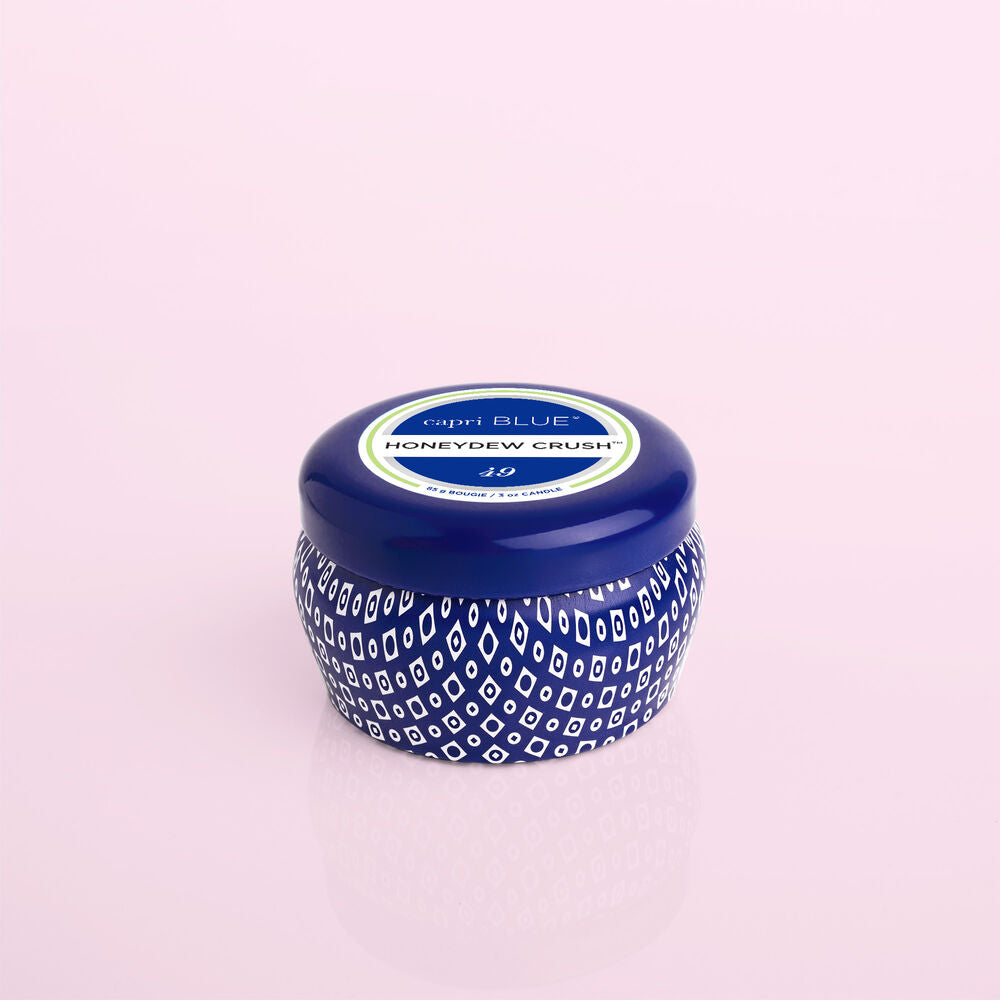 Honeydew Crush Mini Blue Tin Candle