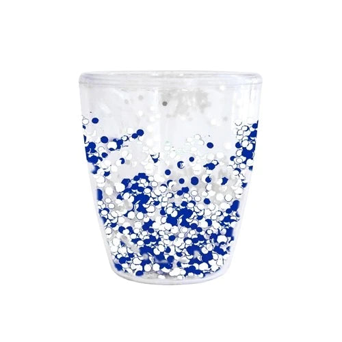 Blue Glitter Wine Cup