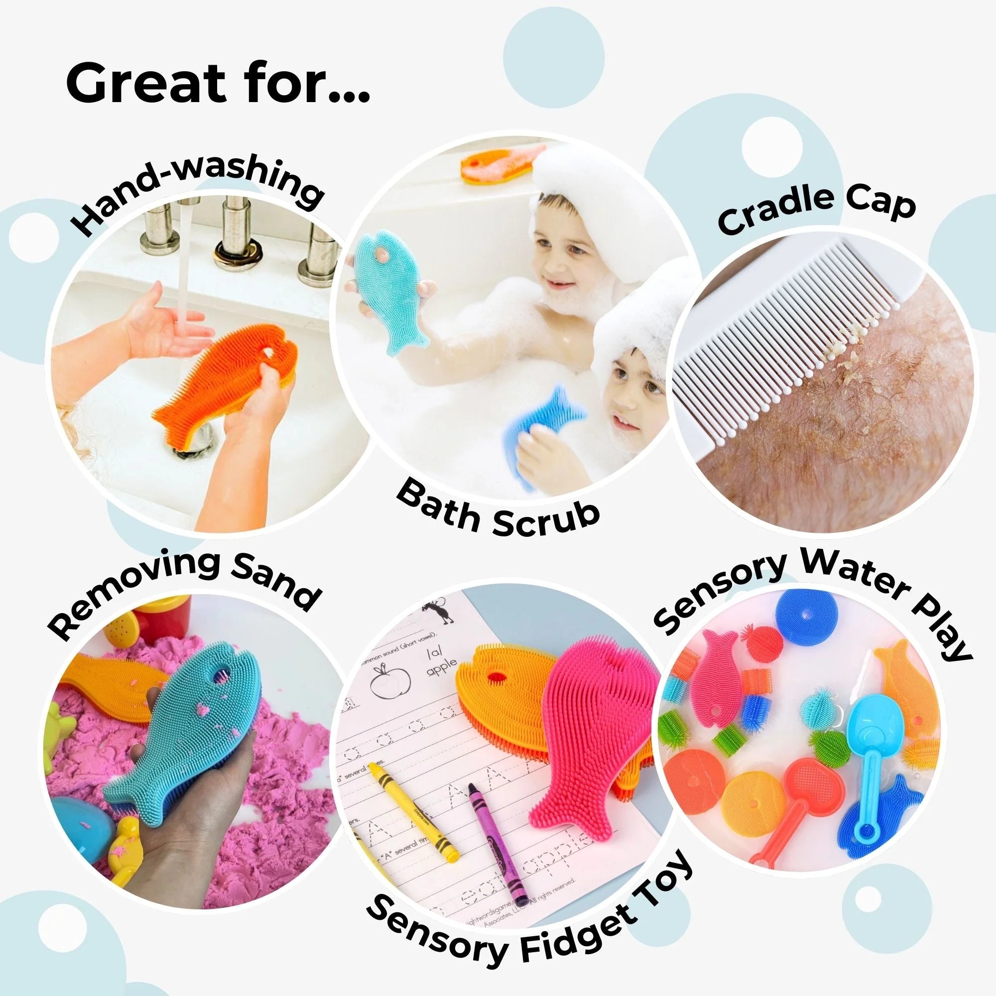 Purple Fish Innobaby Silicone Bath Scrub