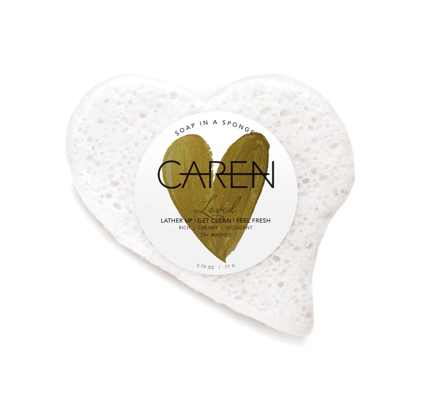 Caren Loved Heart Soap Sponge