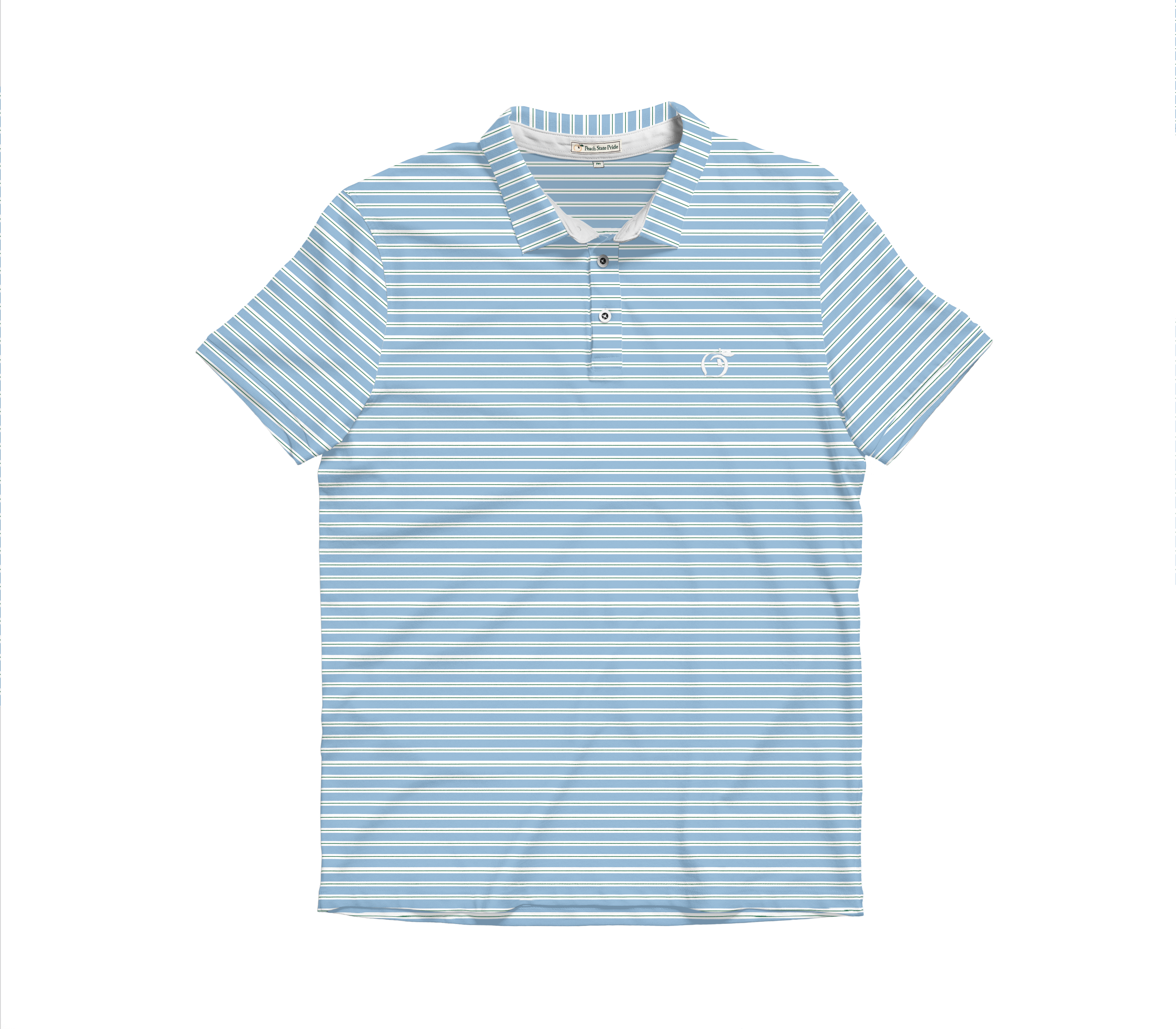 Laurel Performance Polo in Pine Green & Cays Blue by Peach State Pride