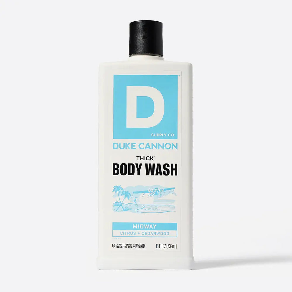Bottle of Duke Cannon Thick Body Wash 