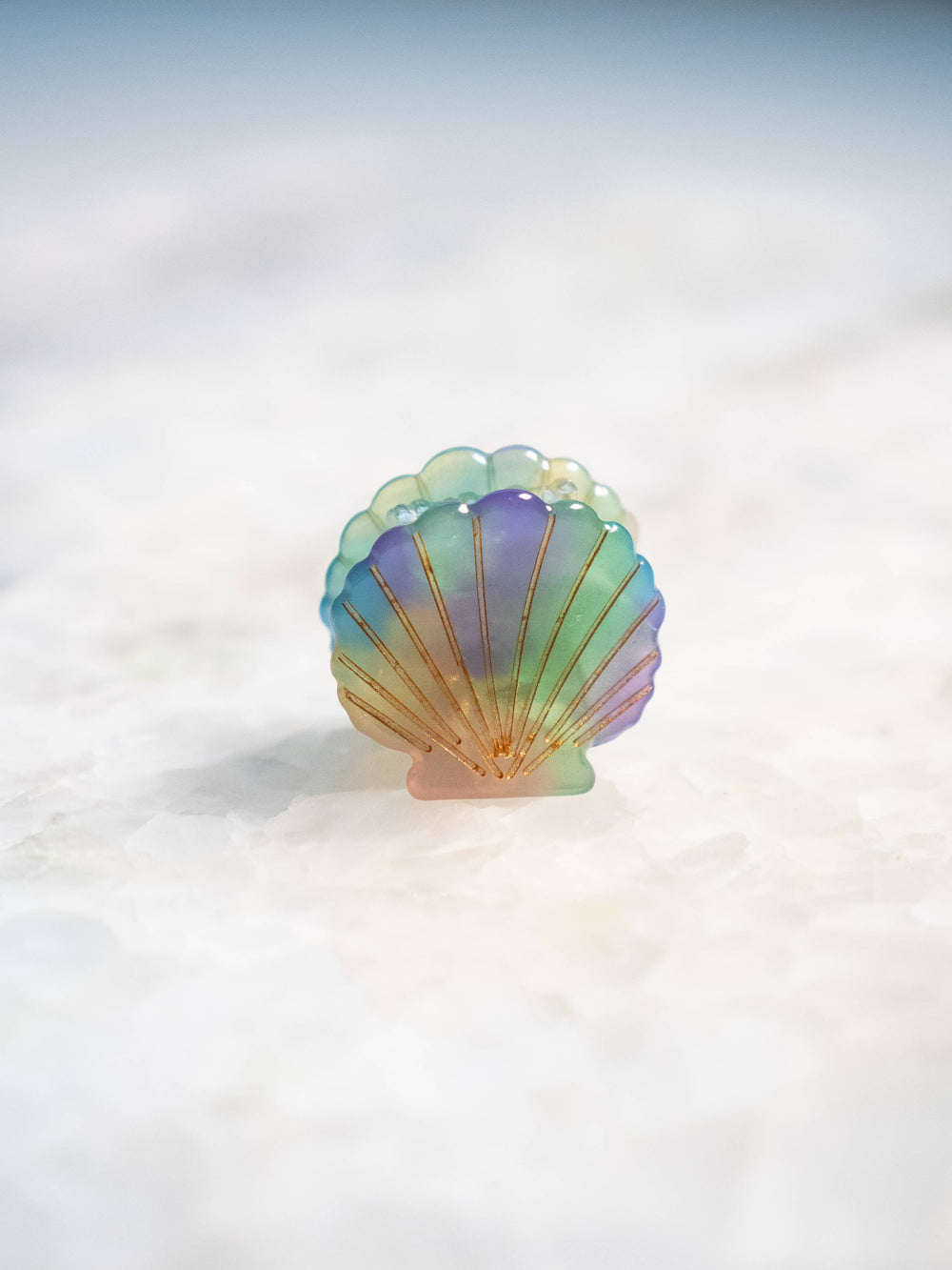 Multicolored shell mini clip