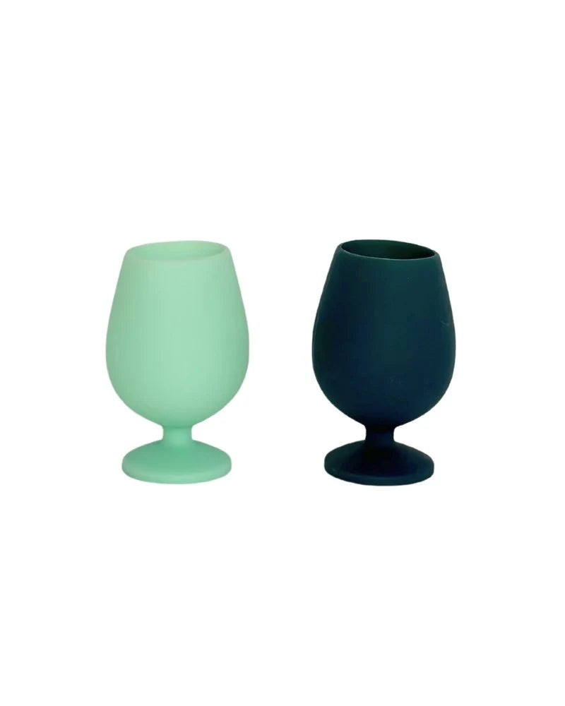 Mist + Ink Silicone Unbreakable Wine Glasses (Set of 2)