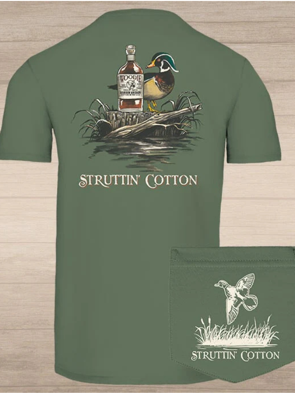 Wood Duck Whiskey Tee by Struttin' Cotton