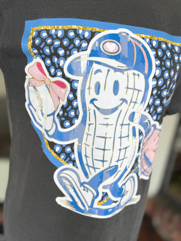 Baseball Peanut Graphic Tee In Pepper