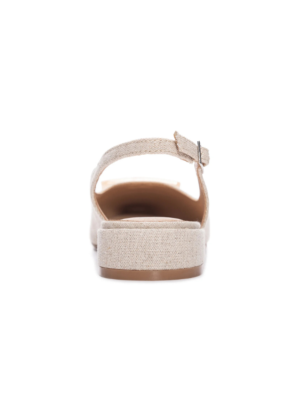 Sweetie Linen Slingback in Natural