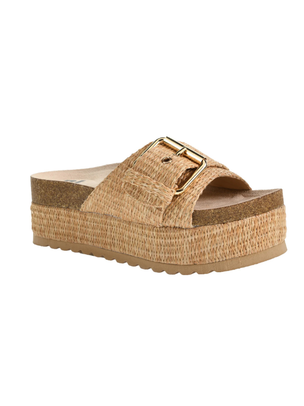Palm Island Platform Sandal in Natural