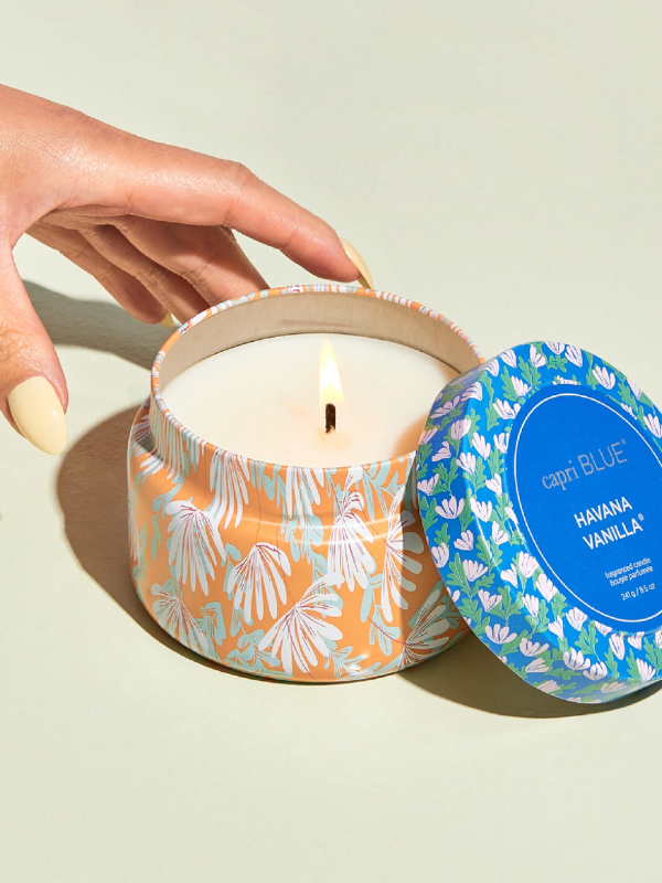 Havana Vanilla Pattern Play Printed Travel Tin Candle 8.5 oz