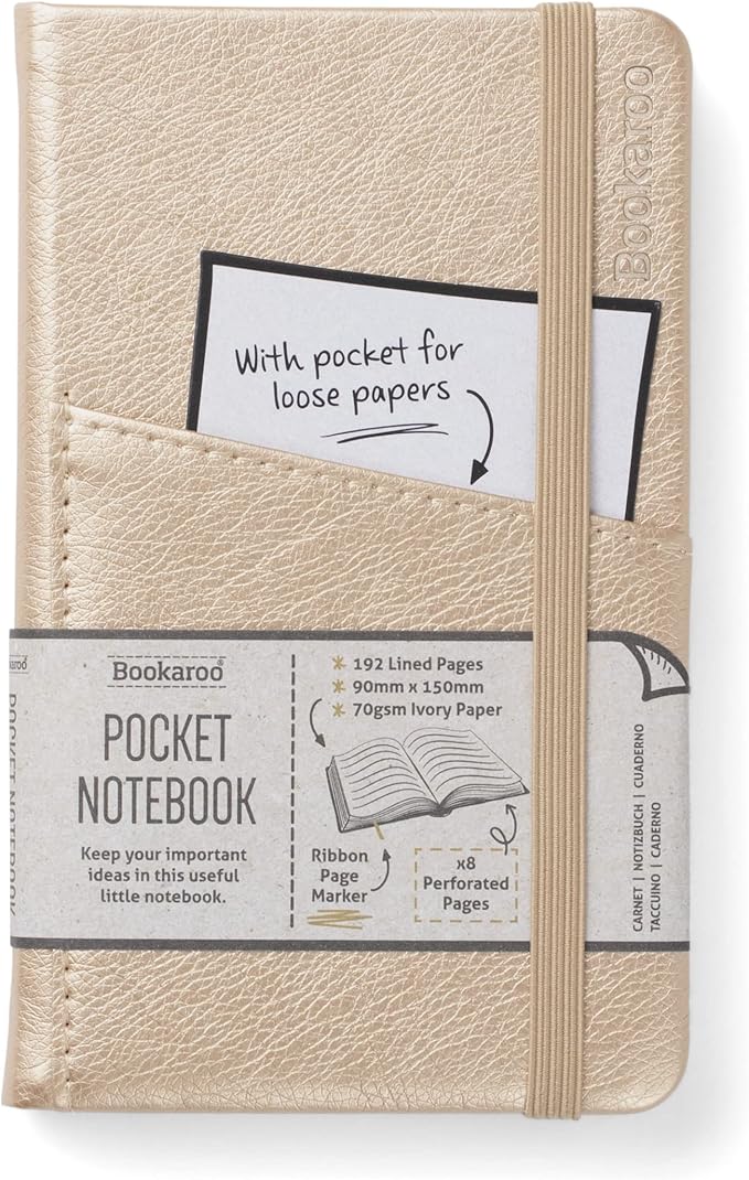 Gold Pocket Notebook — Pecan Row
