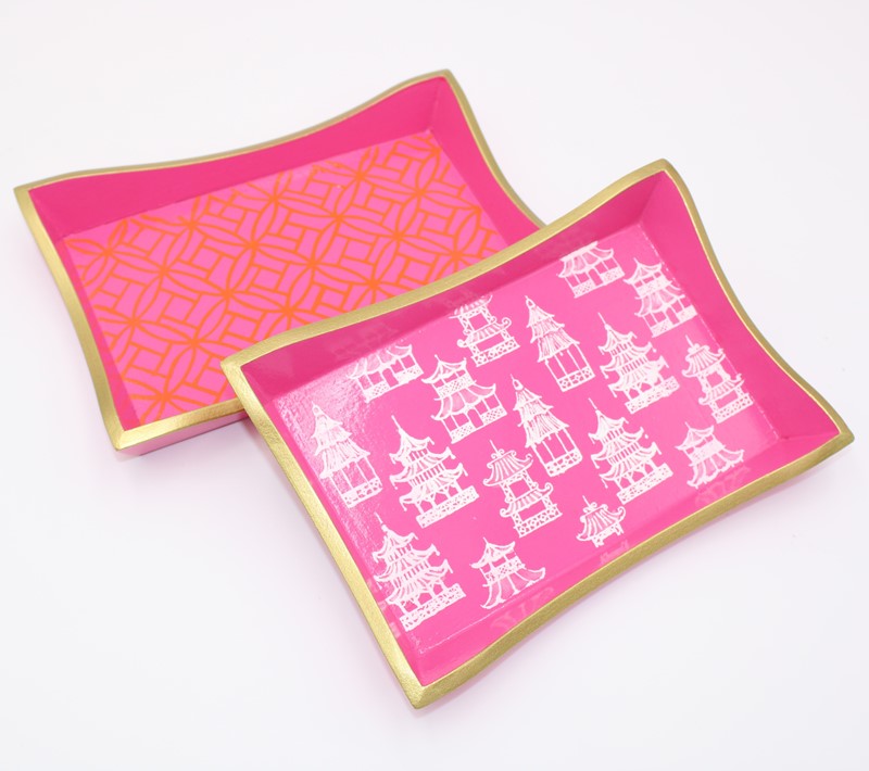 5x8" Handpainted Wood Tray