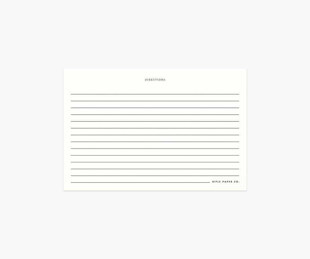 Charcoal Spoon Recipe Cards by Rifle Paper Co.