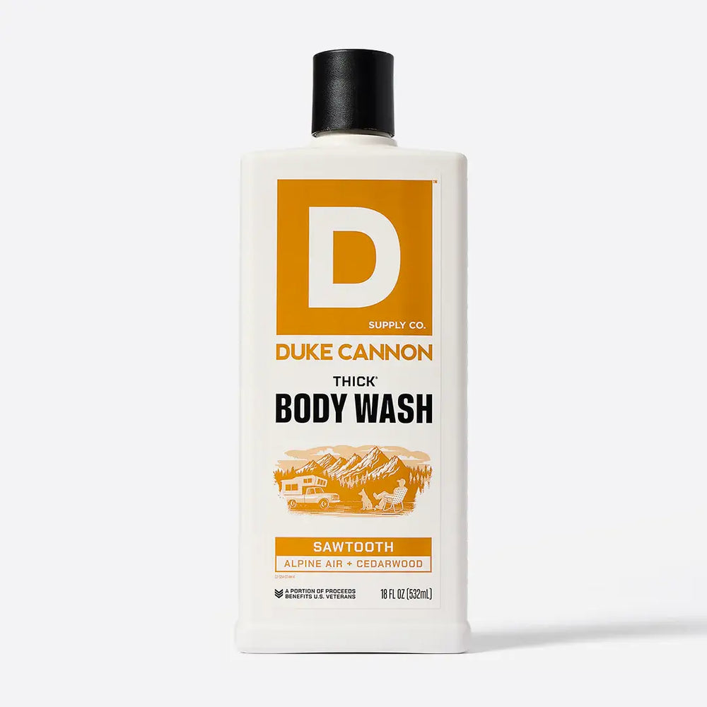Duke Cannon body wash bottle 