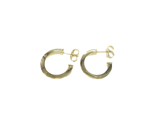 Small Shiny Taranto Hoops by Sheila Fajl