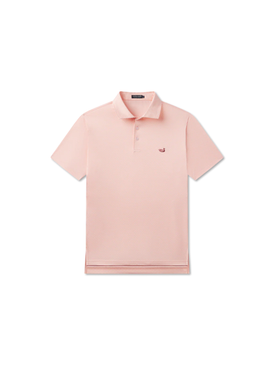 coral mens polo with shell print 