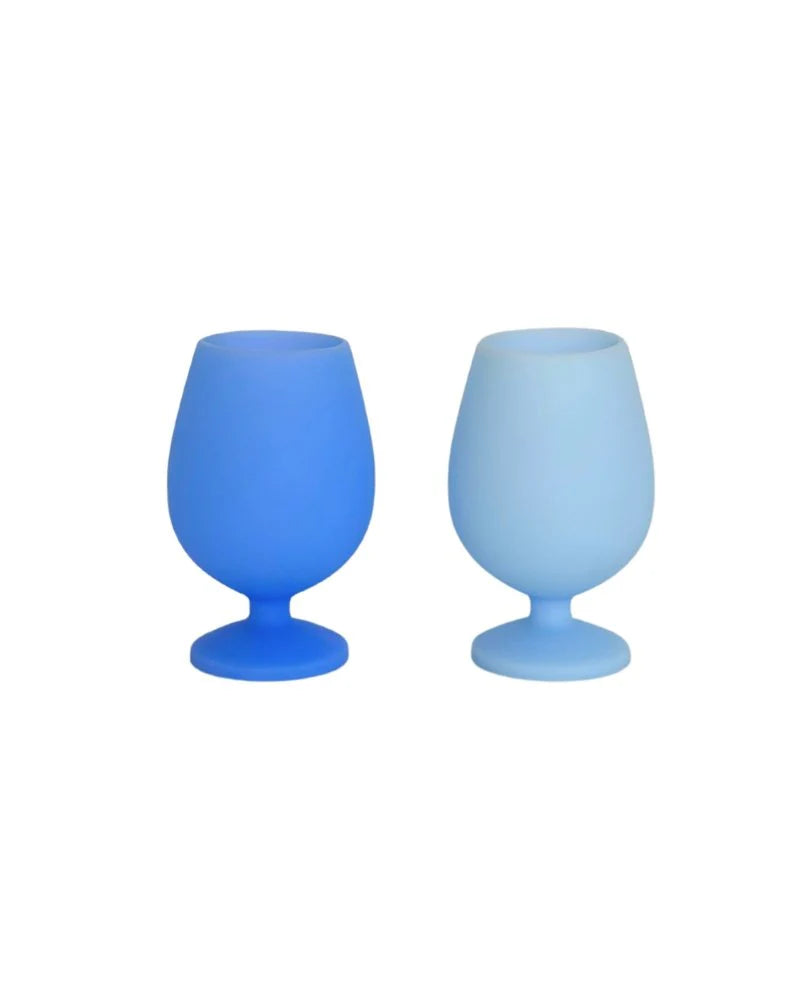 Sky + Kingfisher Silicone Unbreakable Wine Glasses (Set of 2)