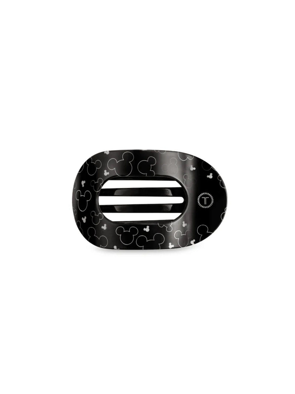 black flat character hair clip