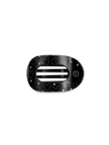 black flat character hair clip
