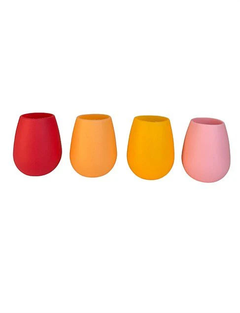 Sunset Silicone Unbreakable Glasses (Set of 4)