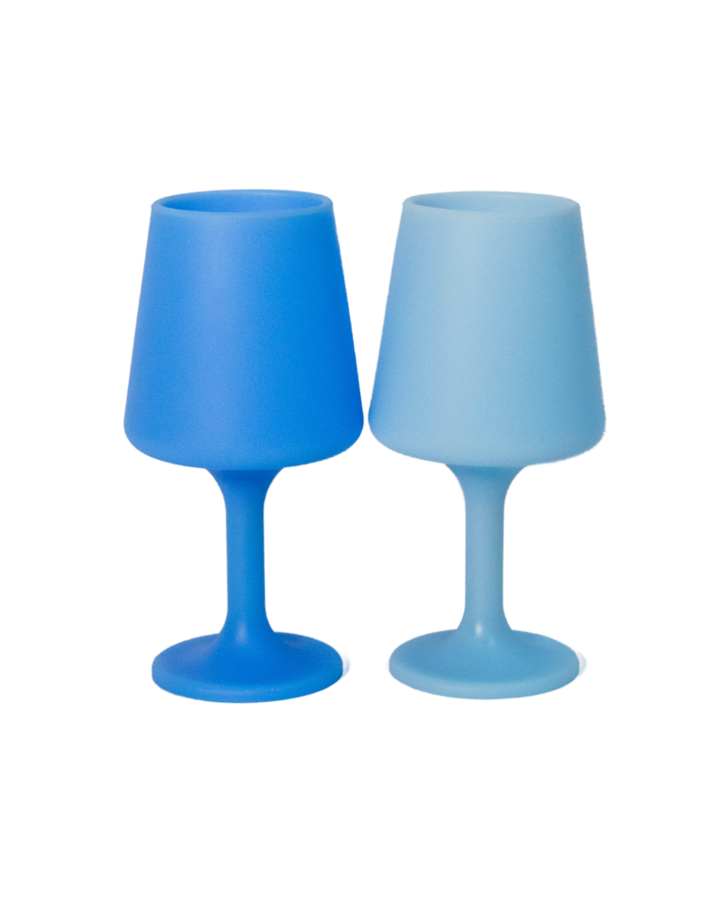 Sky + Kingfisher Silicone Unbreakable Wine Glasses - Set of 2