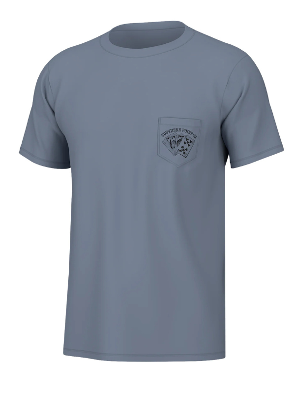 Royal Flush Tee In Captain's Blue By Southern Point Co.