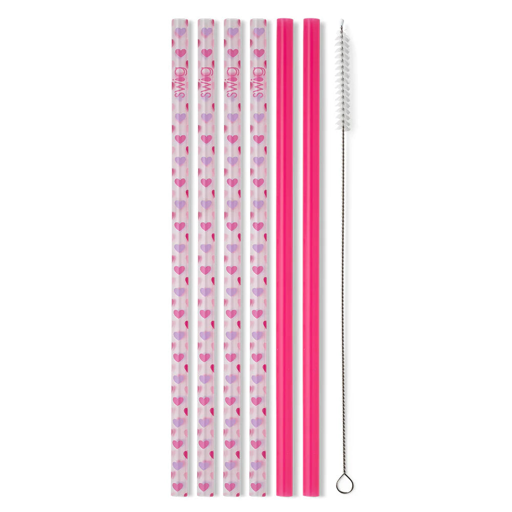 Falling In Love Reusable Straw Set