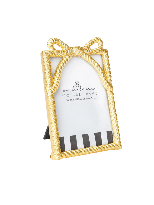 Gold Bow 4x6 Picture Frame