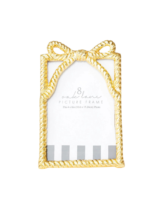 Gold Bow 4x6 Picture Frame