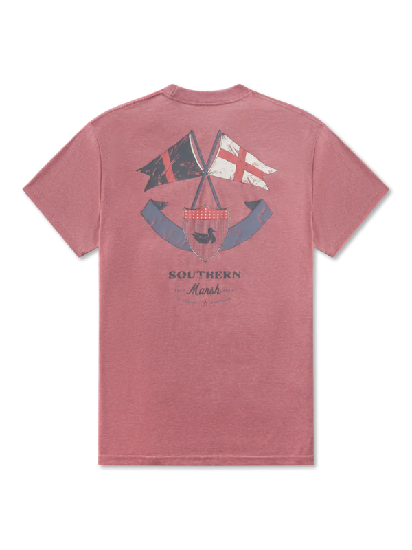 Seaward Bound Tee in Rhubarb By Southern Marsh