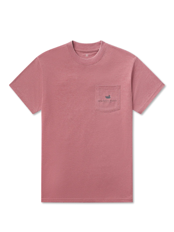 Seaward Bound Tee in Rhubarb By Southern Marsh