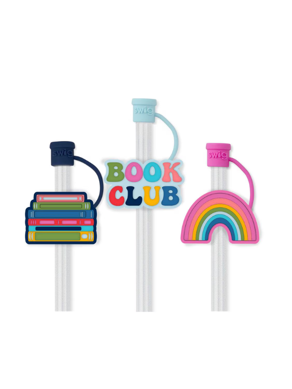 Book Club Straw Topper Set By Swig