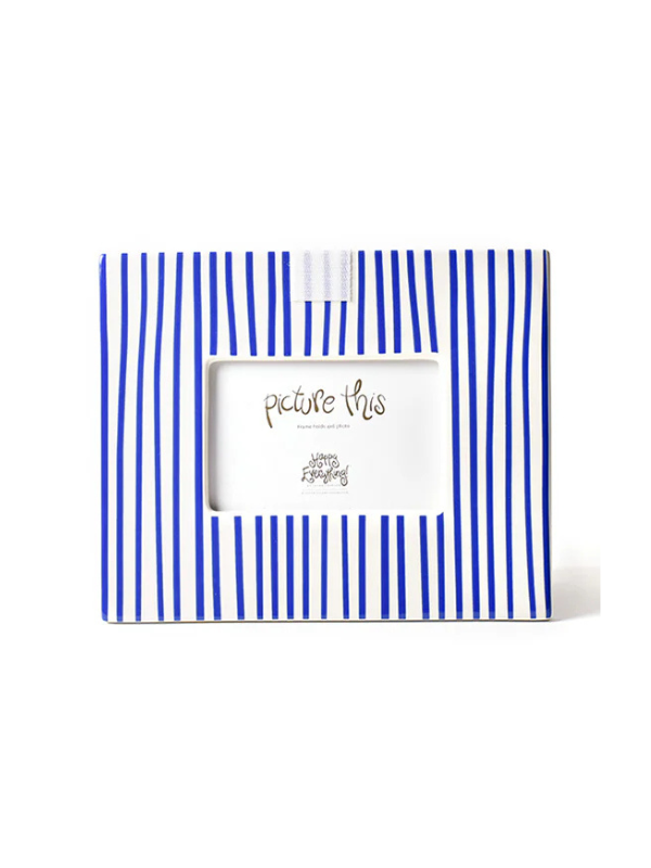 Indigo Skinny Stripe Mini Rectangle Frame By Happy Everything