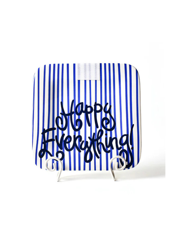 Indigo Skinny Stripe Mini Square PlatterBy Happy Everything