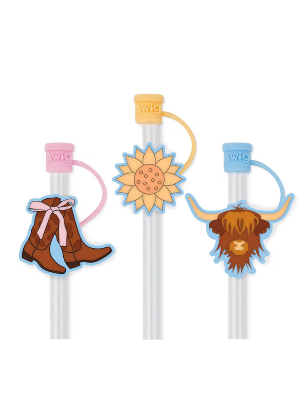Cowgirl Coquette Straw Topper Set By Swig